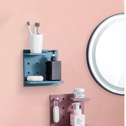 Wall Mount Peg Board Organizer Storage Shelf