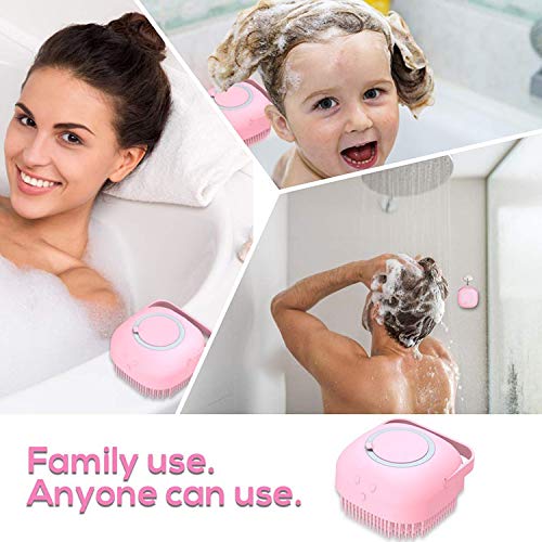Soft Silicone Bath Brush with Shower Gel Dispenser