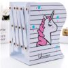 Expandable Metal Book Holder Shelf Rack - Unicorn