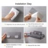 Multipurpose Kitchen Bathroom Rectangular Shelf / Rack