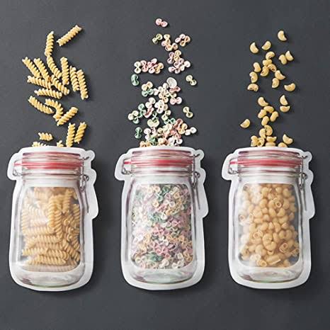Reusable ZipLock Mason Jar Bags