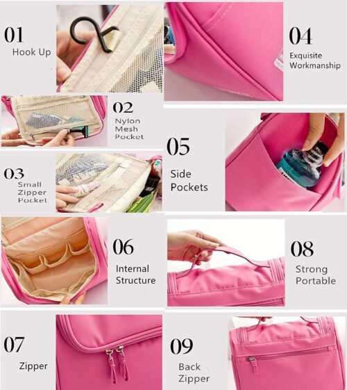 Unisex Travel Cosmetic Makeup Organizer Toiletry Bag
