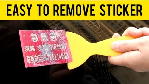 Sticker / Sticky Residue Remover Spray (100ml) with Scrapper