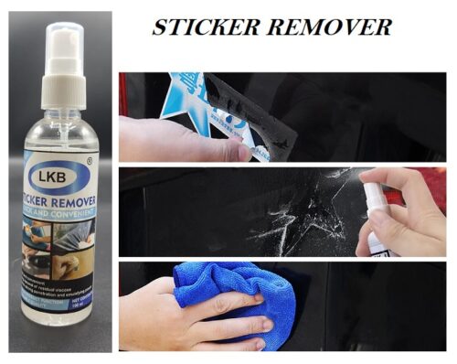 Sticker / Sticky Residue Remover Spray (100ml) with Scrapper