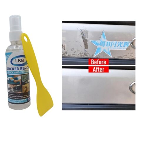 Sticker / Sticky Residue Remover Spray (100ml) with Scrapper