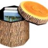 Foldable Velvety Fruit Storage Box Stool - Premium Heavy Quality