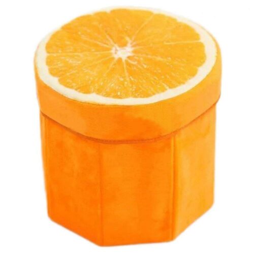 Foldable Velvety Fruit Storage Box Stool - Premium Heavy Quality