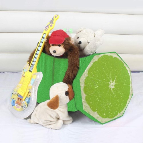 Foldable Velvety Fruit Storage Box Stool - Premium Heavy Quality