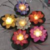 Water Sensor Flameless Lotus LED Candle Tea Lights - Set of 6