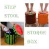 Foldable Velvety Fruit Storage Box Stool - Premium Heavy Quality