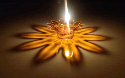 ARHAM Multicolor Reflection Diyas - Lakshmi Kamal - लक्ष्मी कमल