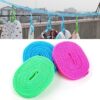 Windproof Anti-Slip Clothes Drying Nylon Rope with Hooks - 5 Meter