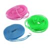 Windproof Anti-Slip Clothes Drying Nylon Rope with Hooks - 5 Meter