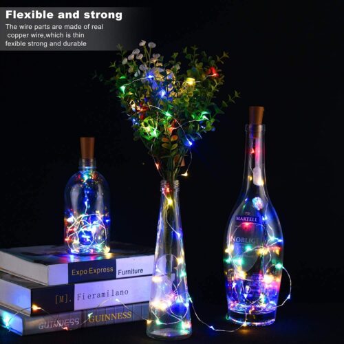 20 LED Bottle Cork String Lights - 2 Meter - Pack of 5