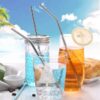 Stainless Steel Straw Set of 4 with Cleaning Brush