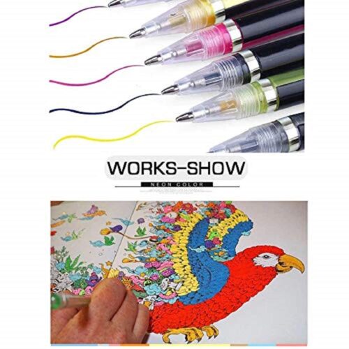Neon Metal Color Pen Set of 12