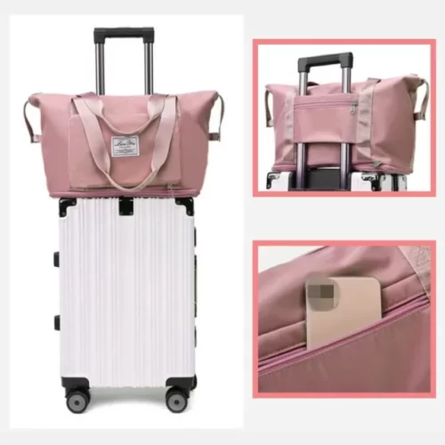 Foldable Expandable Travel Bag with Pouch