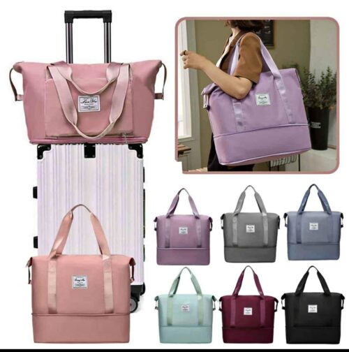 Foldable Expandable Travel Bag with Pouch