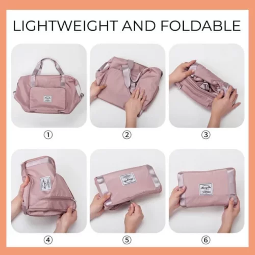 Foldable Expandable Travel Bag with Pouch