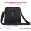 Unisex Crossbody Sports Sling Messenger Bag - Vertical