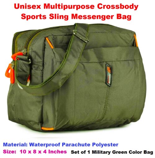 Unisex Crossbody Sports Sling Messenger Bag - Horizontal