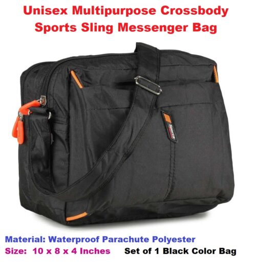 Unisex Crossbody Sports Sling Messenger Bag - Horizontal