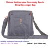 Unisex Crossbody Sports Sling Messenger Bag - Vertical