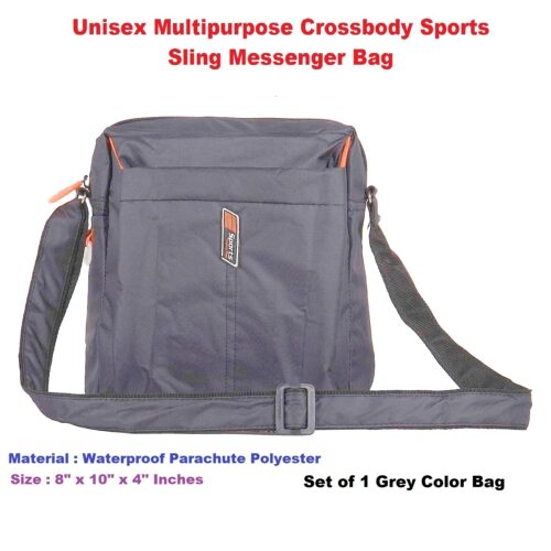 Unisex Crossbody Sports Sling Messenger Bag - Vertical