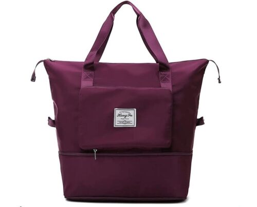 Foldable Expandable Travel Bag with Pouch - Premium Heavy Imported Quality