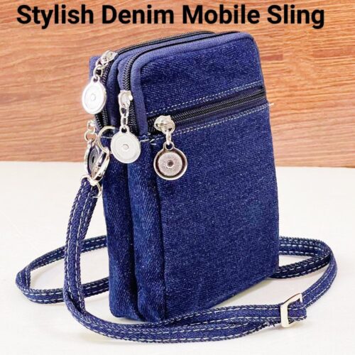 Stylish Denim Mobile Sling