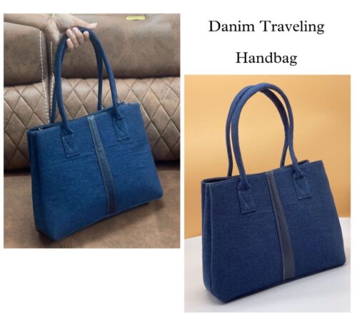 All Match Denim 3 Zipper Handbag Shoulder Bag