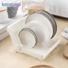 Foldable Dish Drying Rack Plate Storage Holder