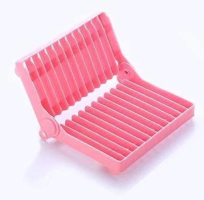 Foldable Dish Drying Rack Plate Storage Holder
