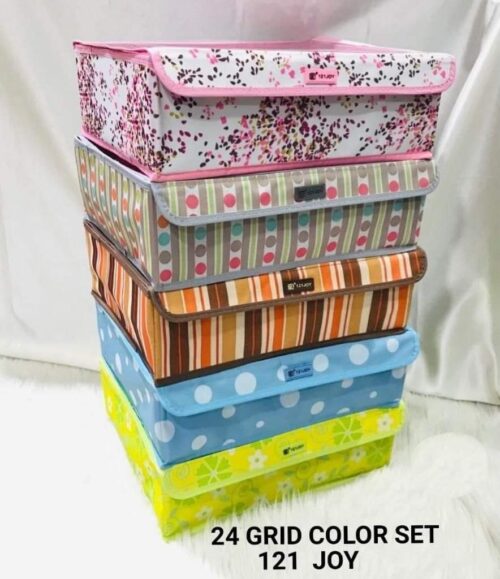 Printed 24 Grid Compartment Organizer Storage Box