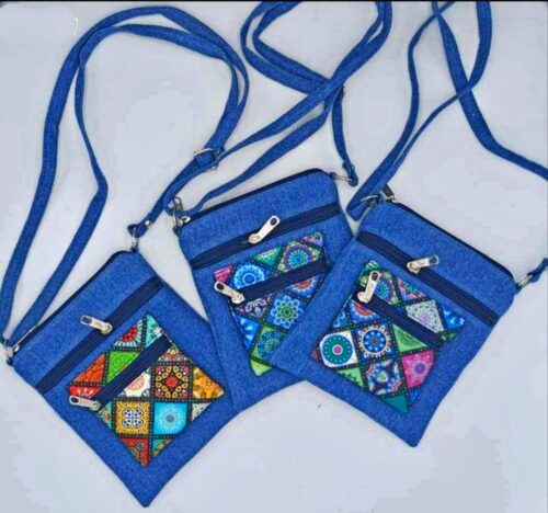 3 Zipper Denim Sling
