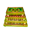 Golden Meenakari Patla / Chowki / Bajot With PVC Legs: