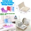 Foldable Dish Drying Rack Plate Storage Holder