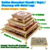 Golden Meenakari Chowki / Bajot / Chaurang With Metal Legs