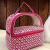 Double Layer Lucknowi Chikan Work Vanity Bag