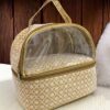Double Layer Lucknowi Chikan Work Vanity Bag