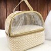 Double Layer Lucknowi Chikan Work Vanity Bag