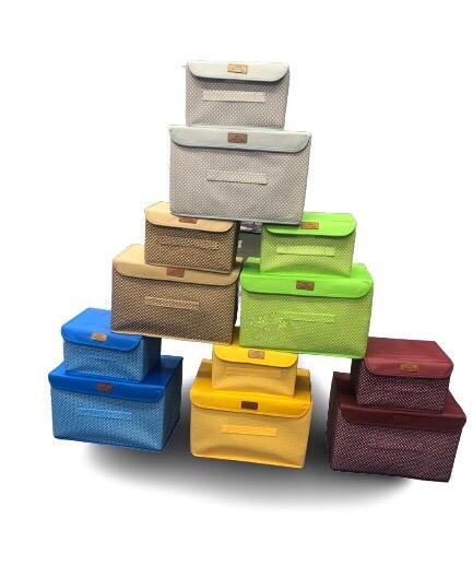 Set of 2 Foldable Storage Box Organizers