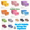 Set of 2 Foldable Storage Box Organizers