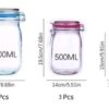 Reusable Zip Lock Mason Jar Nut Bags / Fridge Bags – Set of 9 Bags – Heavy Imported Quality