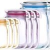 Reusable Zip Lock Mason Jar Nut Bags / Fridge Bags – Set of 9 Bags – Heavy Imported Quality