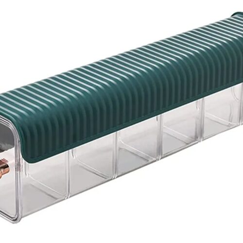 Clear Wall Mounted 5 Grid Drawer Organizer