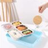 5 Compartments Stainless Steel Tiffin Lunch Bento Box with Insulated Tiffin Bag