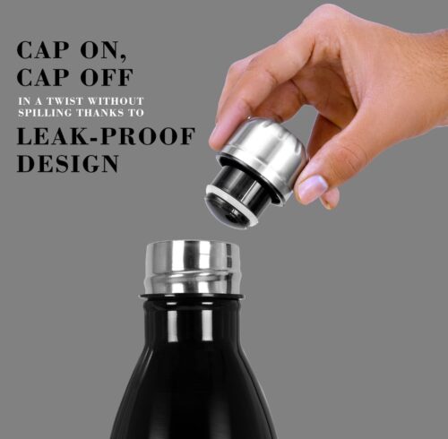 Cola Shape Double Wall Insulated Stainless Steel Water Bottle