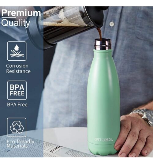 Cola Shape Double Wall Insulated Stainless Steel Water Bottle